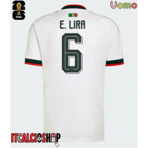 Messico Erik Lira #6 Seconda Maglia Mondiali 2026 Manica Corta